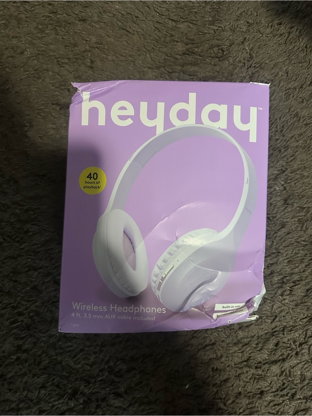 heyday White Over-Ear Wireless Headphones